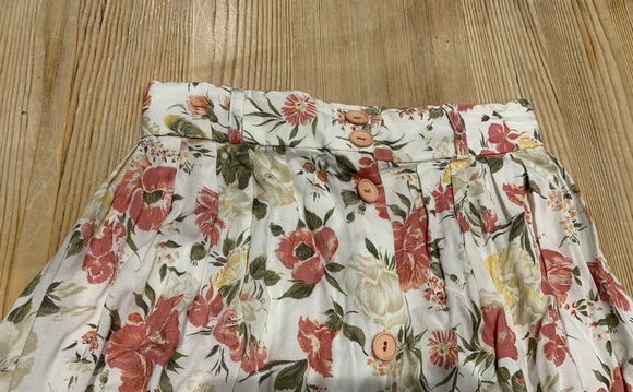 Vintage Debenhams Floral Cottage Core Midi Skirt High Waisted Size 8 12 W26 90s - Picture 2 of 7